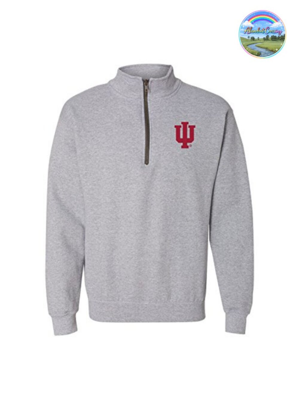 NCAA Indiana Quarter Zip Sweatshirt 50 Cotton Polyester